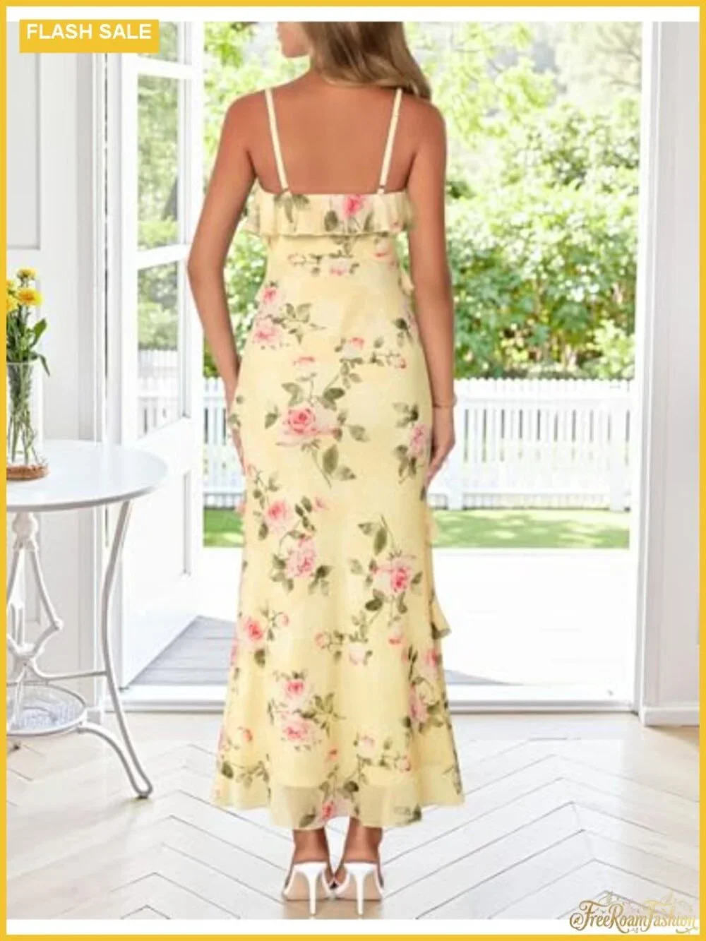 MEROKEETY Floral Maxi Dress Wedding Guest Formal Cocktail